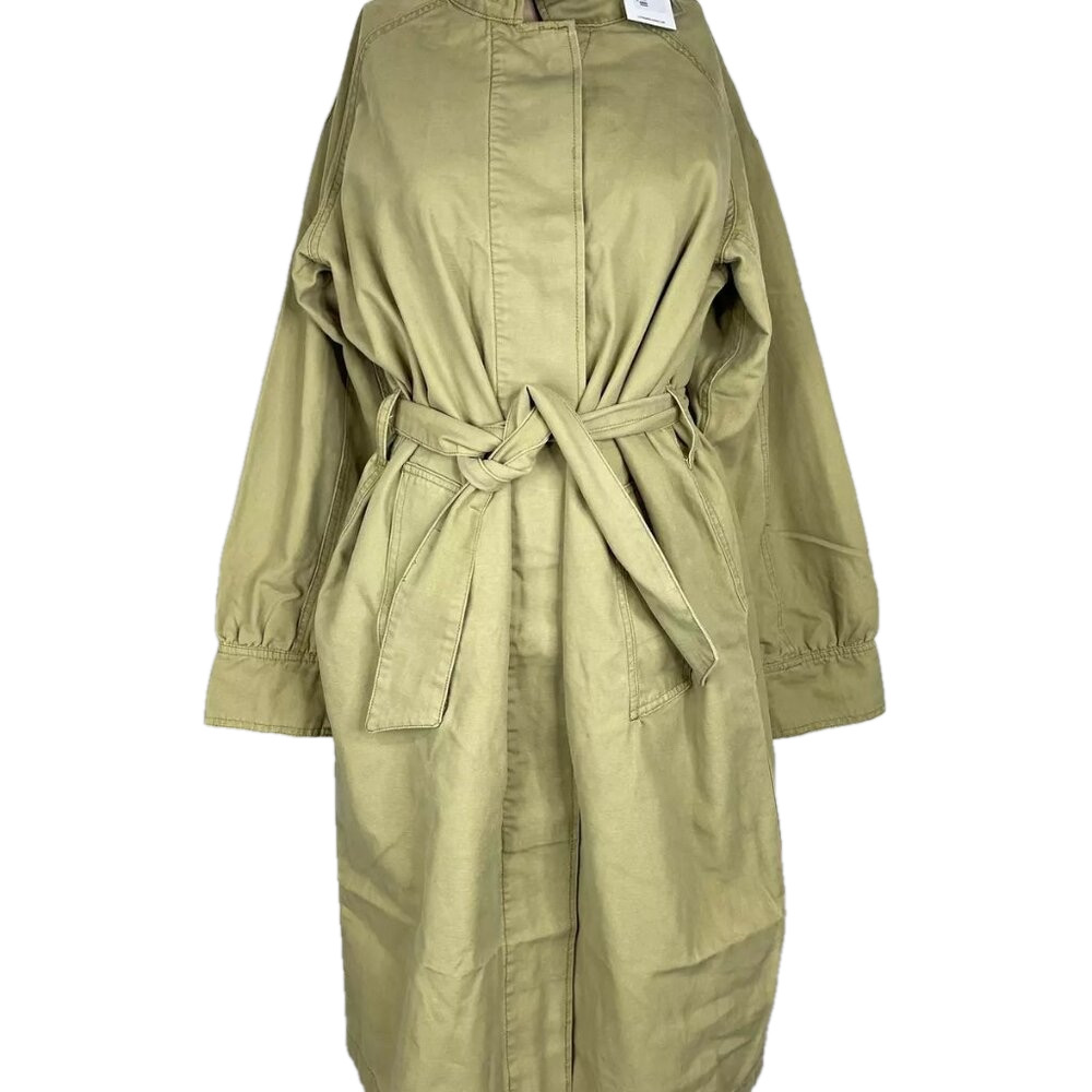 NEW LEON & HARPER Women's Trench Coat Victorine PLN Size M Caramel Beige